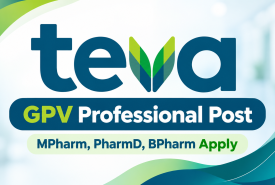 Work as GPV Professional at Teva - MPharm, PharmD, BPharm Apply