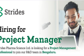 Strides Pharma looking for a Project Management Professional