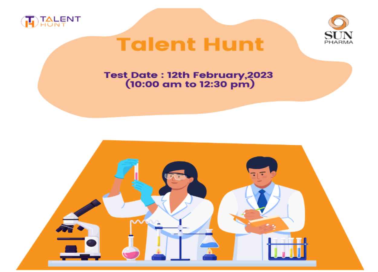 Sun Pharma Talent Hunt Program for fresh MPharm, MSc