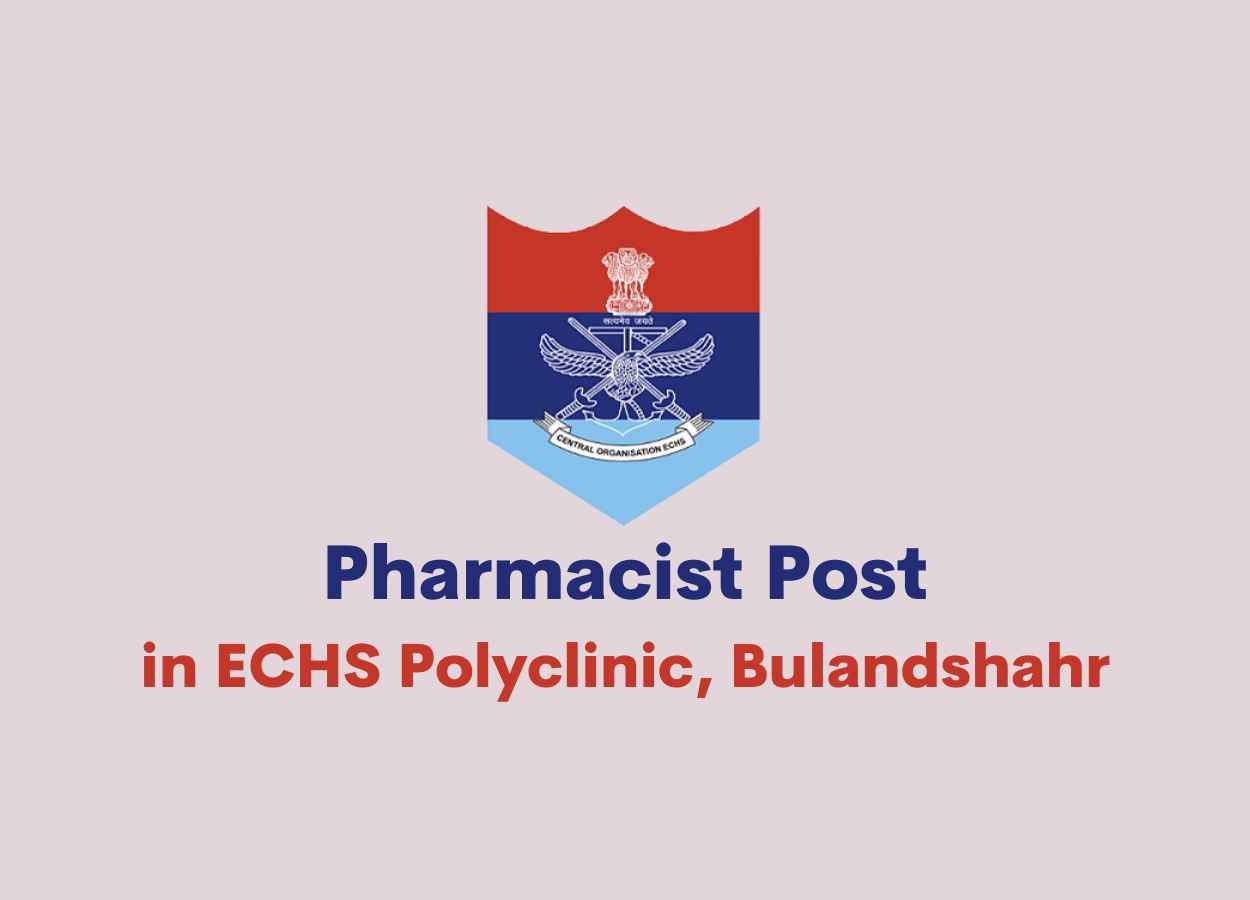 Pharmacist @ ECHS | Hissar & Panagarh Headquarter | Contractual Central  Government Job | Salary 28K+ - YouTube