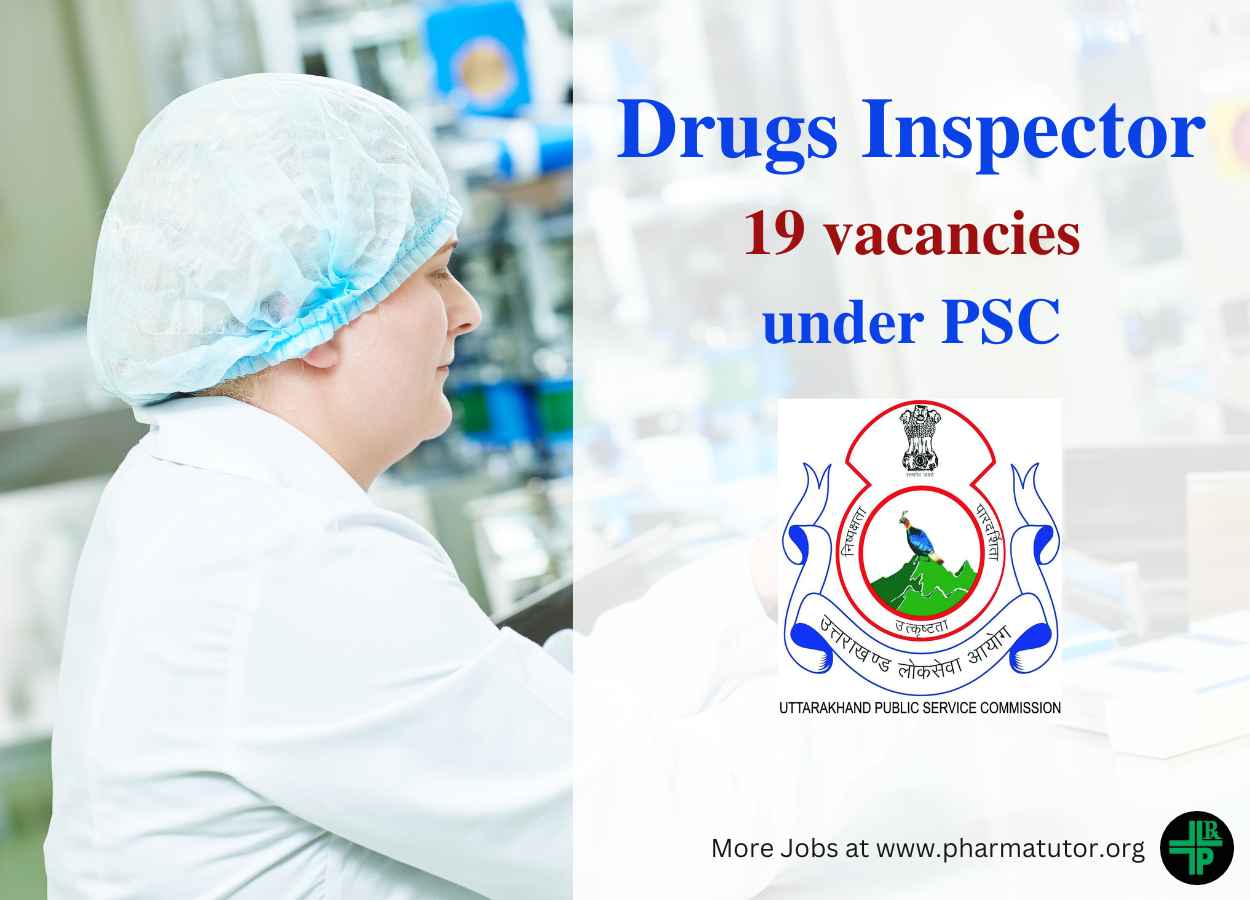 Vacancy for Drugs Inspector under Public Service Commission 19