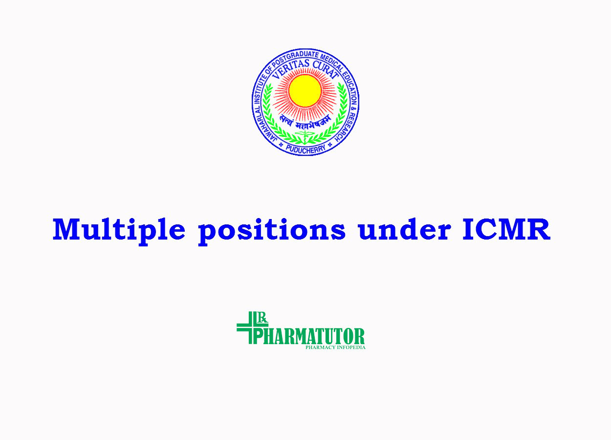 multiple positions under ICMR sponsored RESTORE clinical trail