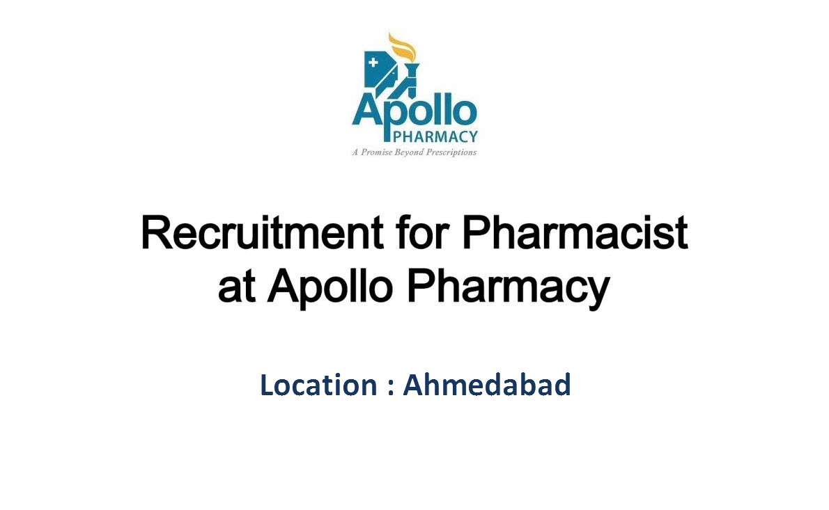 Openings for Pharmacists (15 posts) at Apollo Pharmacy