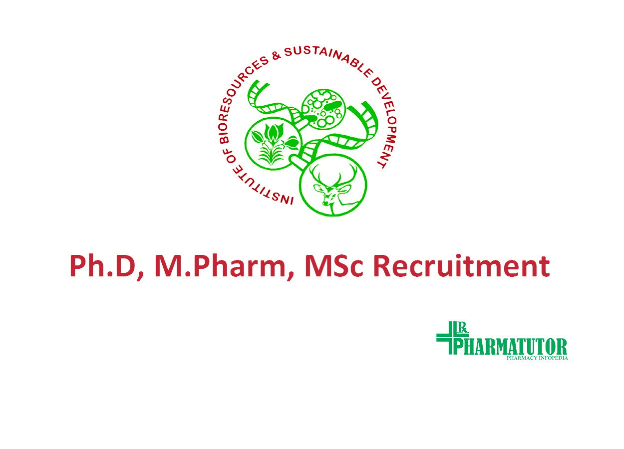 Opportunity for Ph.D, M.Pharm as Research Associate at IBSD