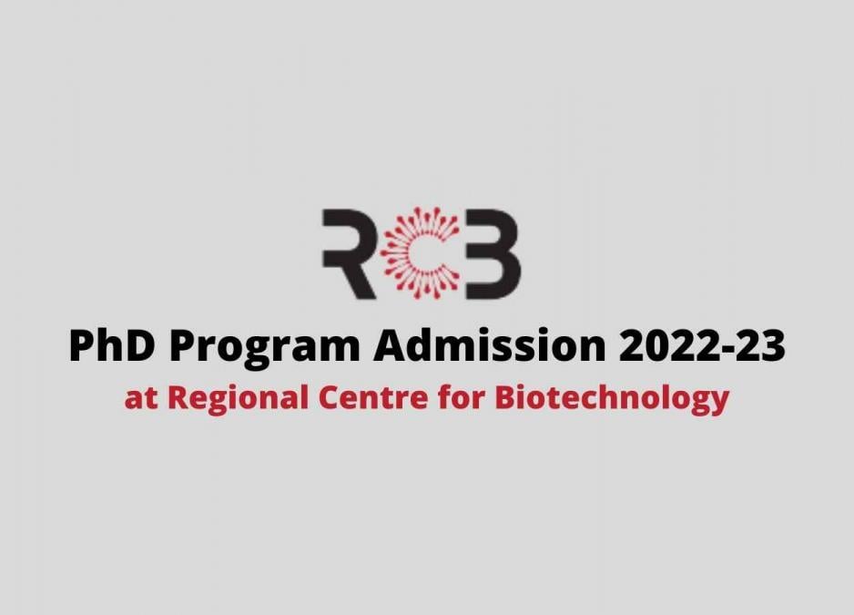 phd biotechnology admission 2022