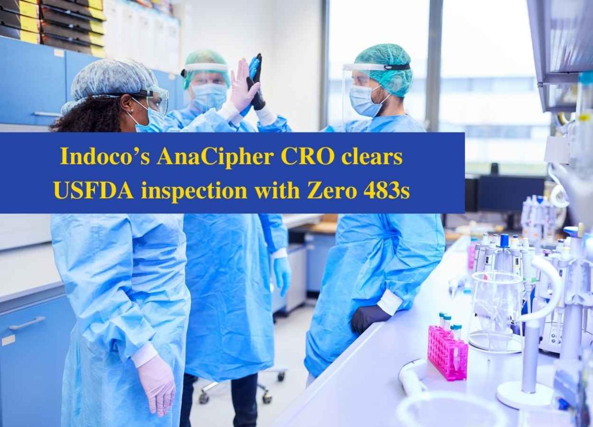 Indoco’s AnaCipher CRO clears USFDA inspection with Zero 483s PharmaTutor