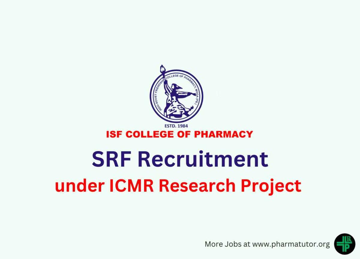 ISF College of Pharmacy looking for SRF - M.Pharm Apply | PharmaTutor