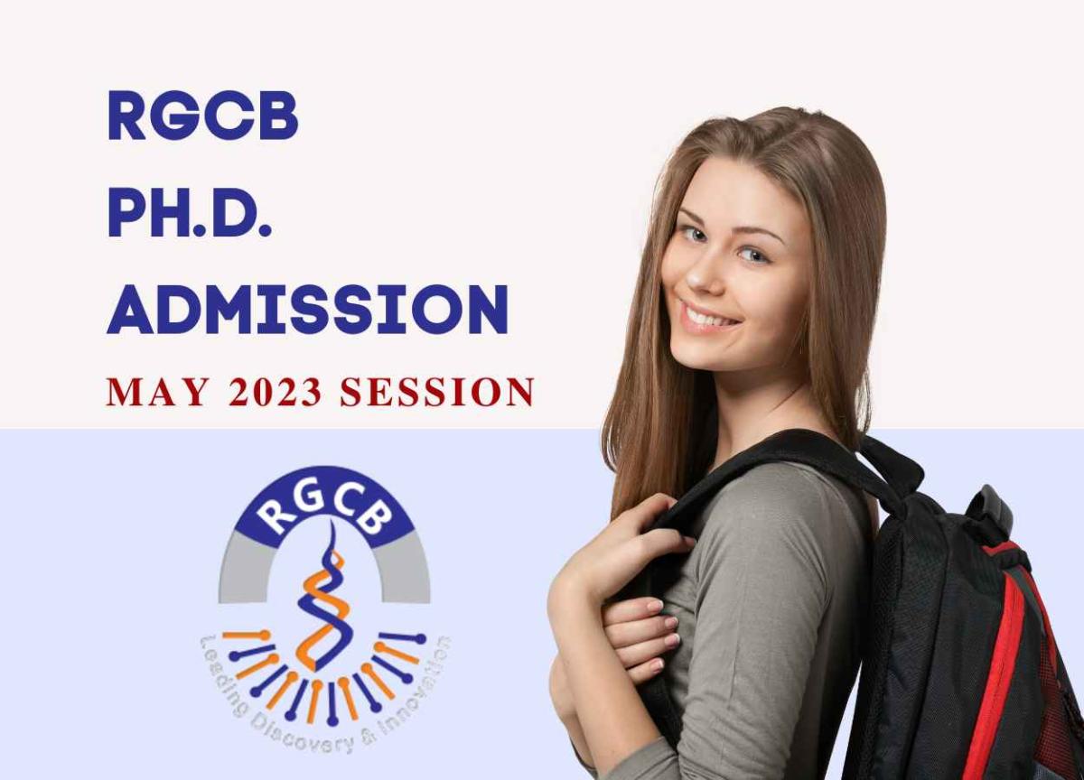 RGCB invites application for admission to the PhD program (May 2023