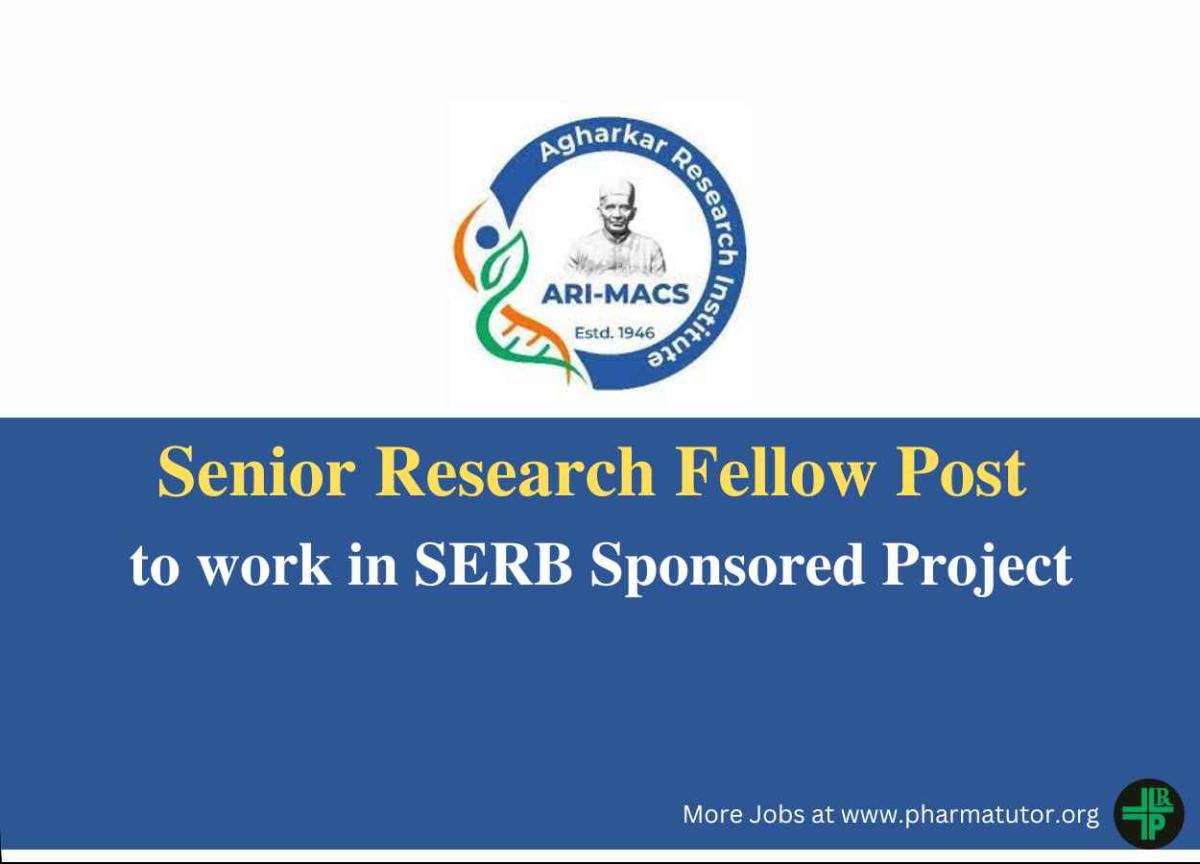 Applications are invited for Senior Research Fellow at Agharkar ...