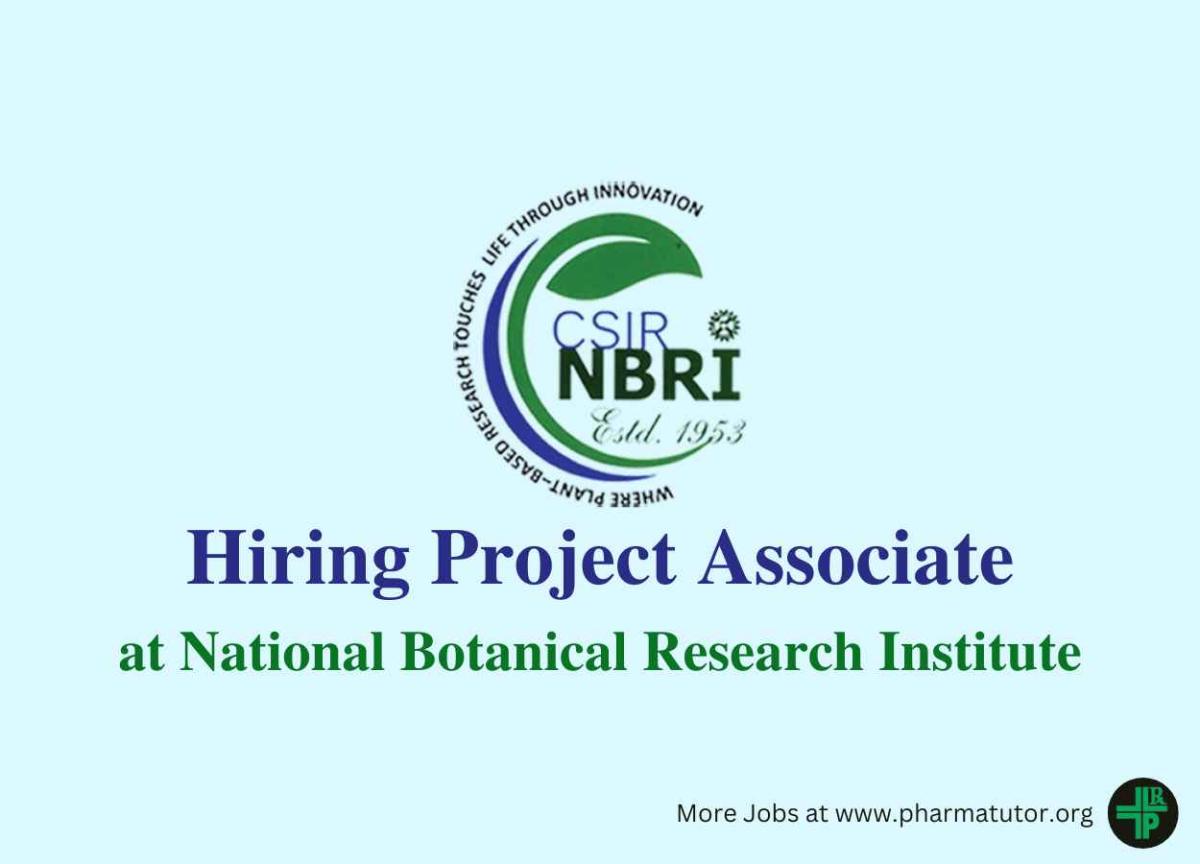 Vacancy for Project Associate at National Botanical Research Institute ...
