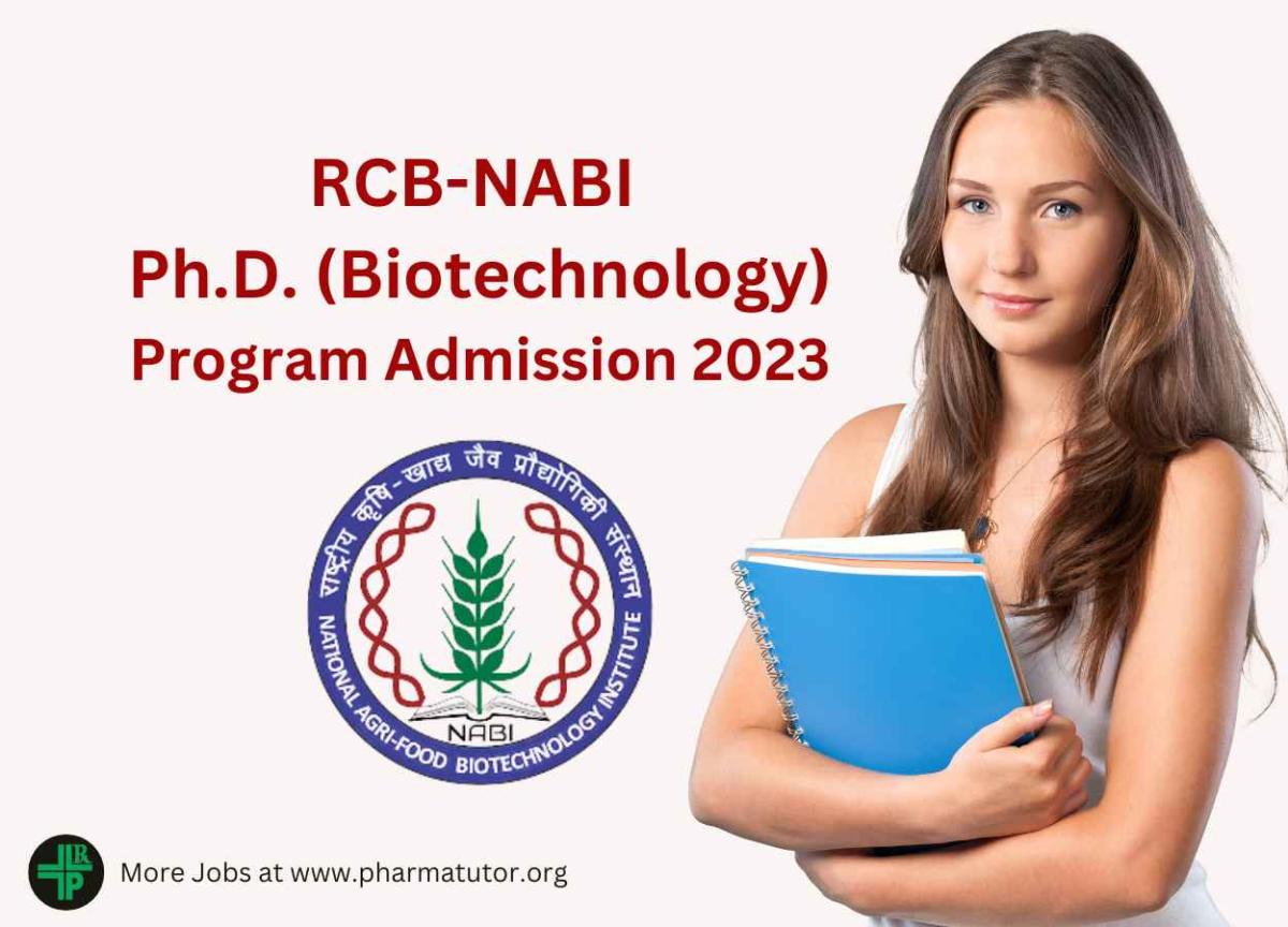 RCBNABI Ph.D. (Biotechnology) Program Admission 2024 PharmaTutor