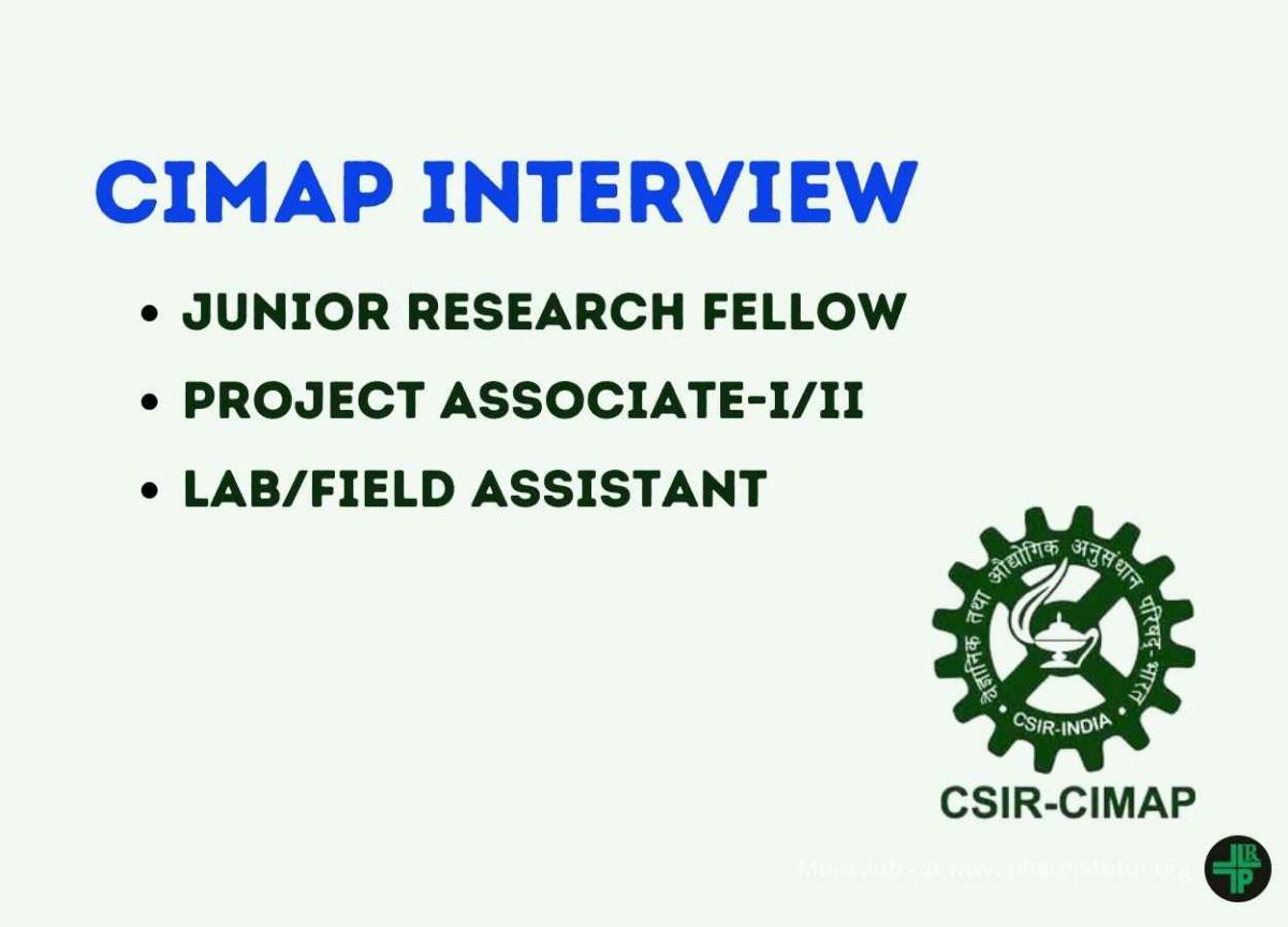 CSIR CIMAP Recruitment 2024 Walk In Interview for JRF, Project Associate and Lab Assistant Post #Storiesviewforall