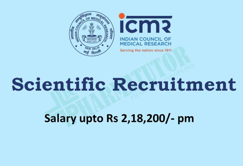 ICMR Recruitment for Scientific Positions