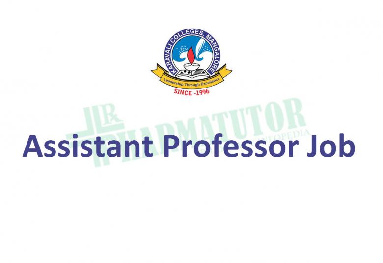Job for Assistant professor at Karavali College of Pharmacy