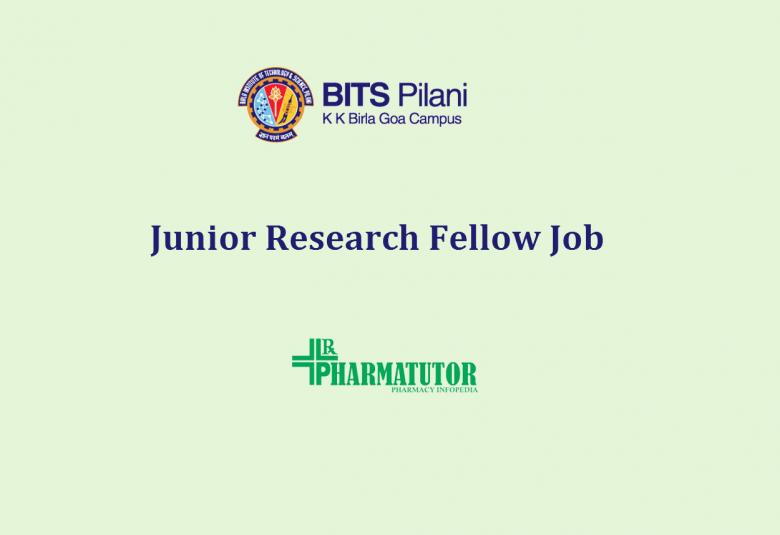 Job for Junior Research Fellow at BITS