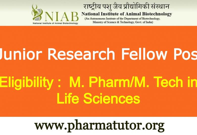 Career for M.Pharm under DBT funded project at NIAB
