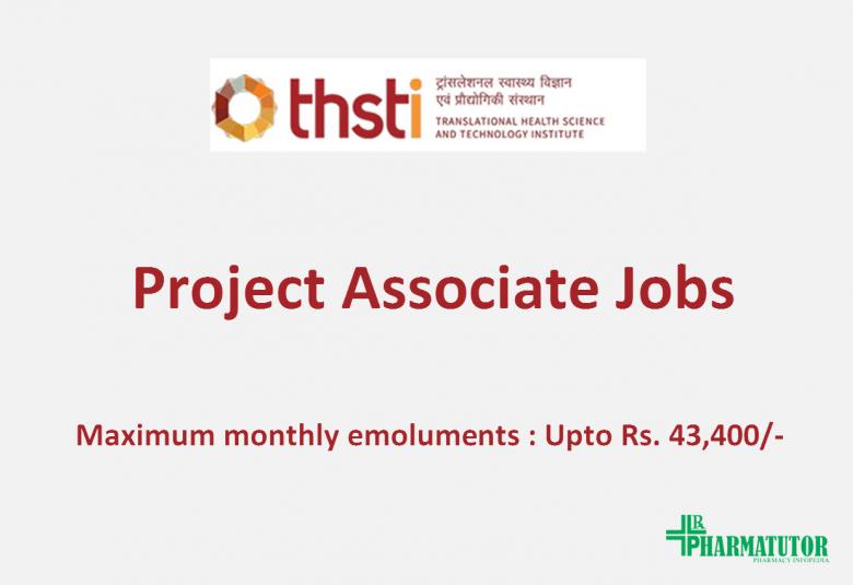 Job for Junior Project Associate, Project Associate at THSTI