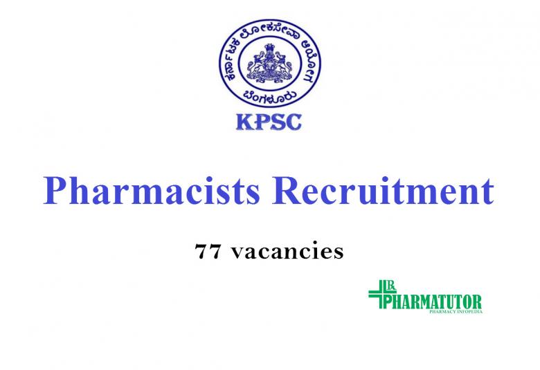 Recruitment for Pharmacists (77 posts) under Public Service Commission