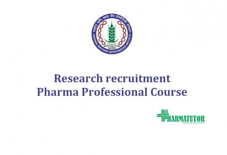 Research recruitment in Food and nutritional Biotechnology division at NABI