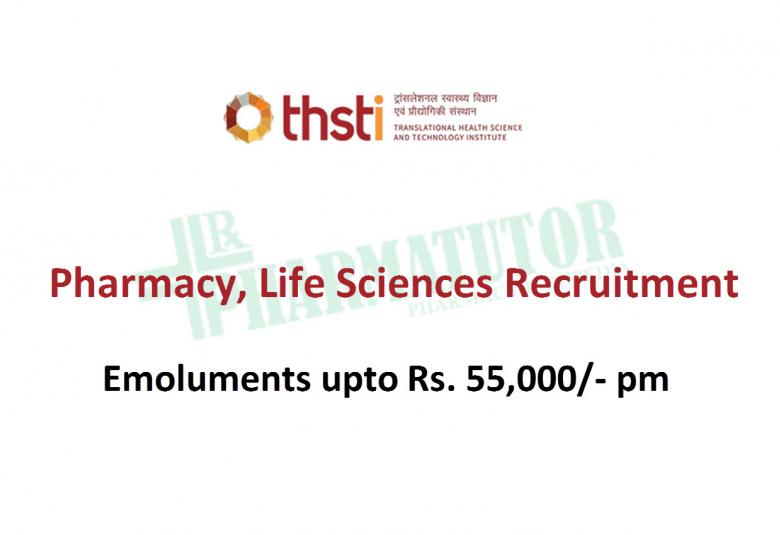 THSTI Pharmacy, Life Sciences recruitment - Clinical Research Associate Post