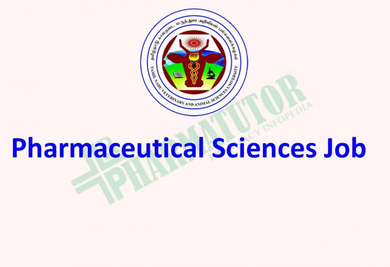 Career for M.Pharm, MSc as Project Associate at TANUVAS