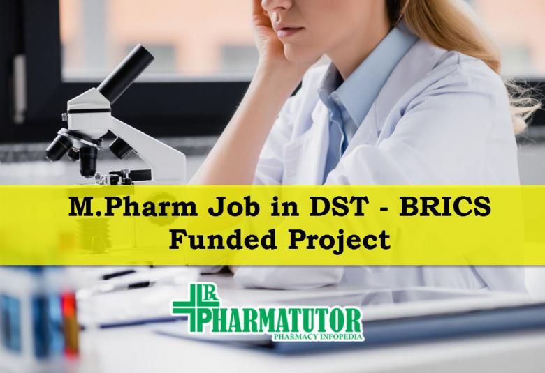 Post of Senior Research Fellow in DST – BRICS Funded Project