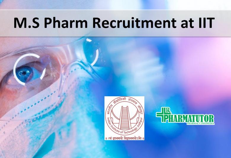 Pharma project job at Indian Institute of Technology