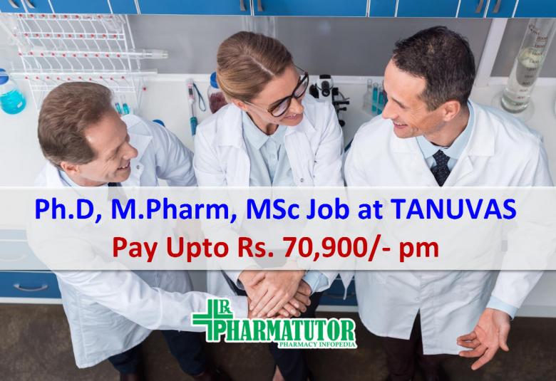 Ph.D, M.Pharm, MSc Recruitment at TANUVAS