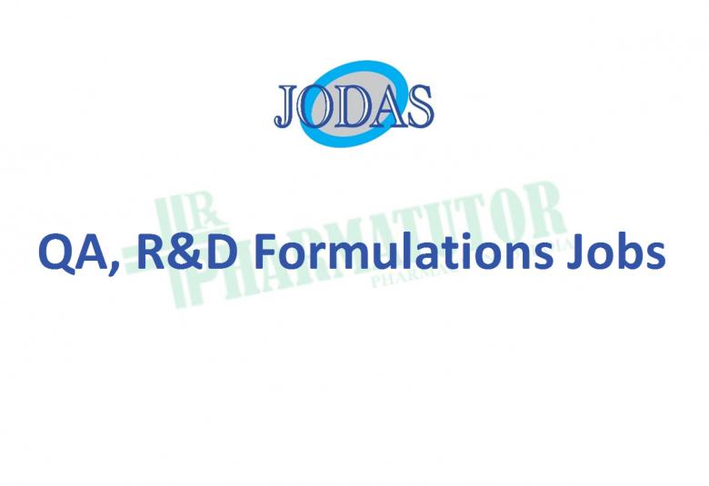 QA, R&D Formulations Jobs at Jodas Expoim Pvt Ltd