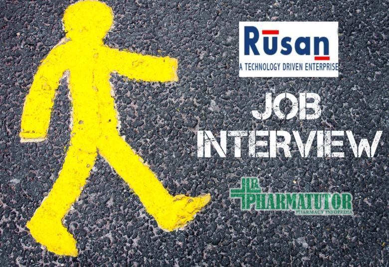 Rusan Pharma Ltd walk in interview for QA, QC Department