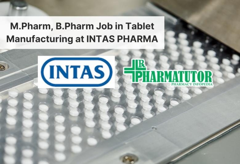 INTAS PHARMACEUTICALS LIMITED JOB