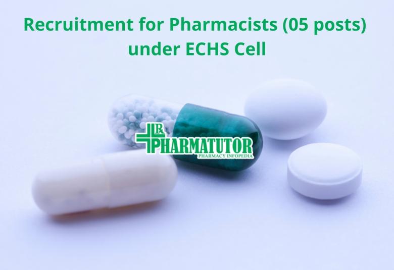 Recruitment for Pharmacists under ECHS Cell