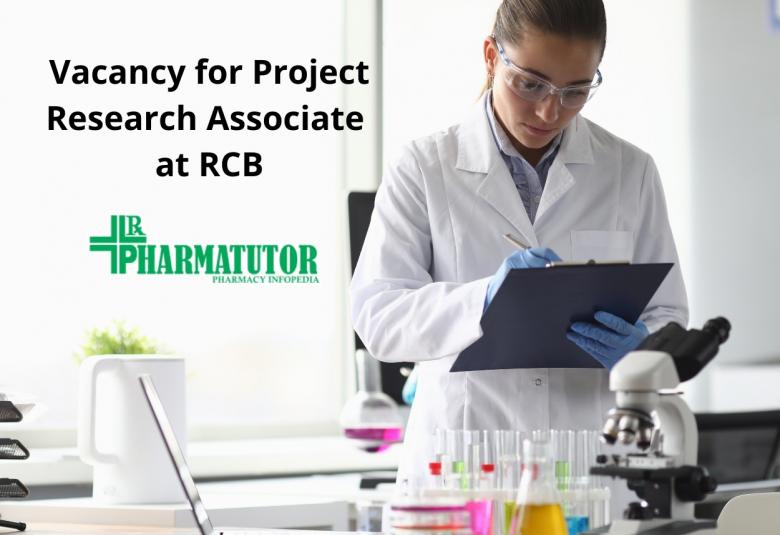 Vacancy for Project Research Associate at RCB 