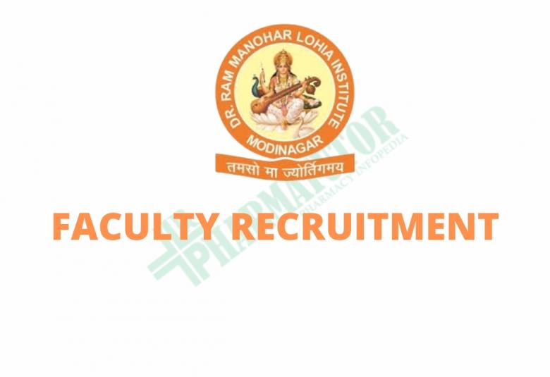 Faculty Recruitment in Dr. Ram Manohar Lohia College of Pharmacy