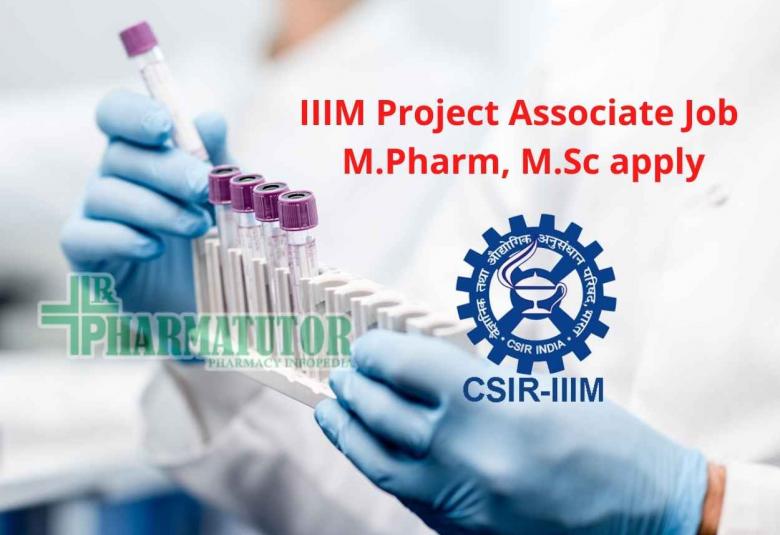 IIIM Project Associate Job