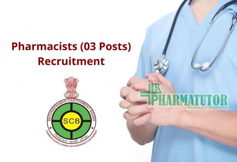 Job for Pharmacists at Secunderabad Cantonment Board