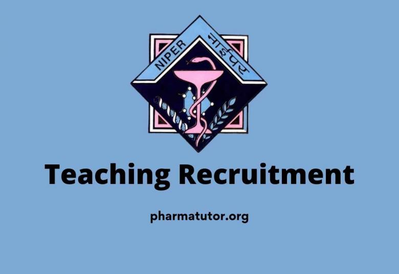 NIPER Teaching Recruitment