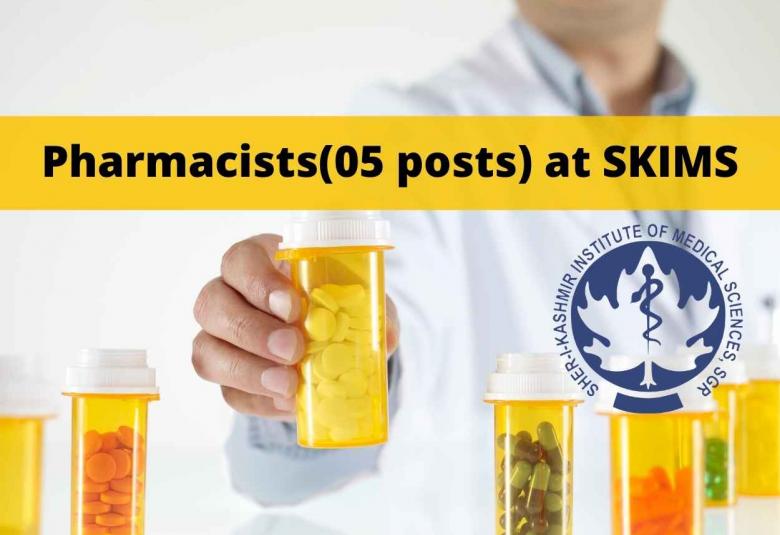 Online applications are invited for post of Pharmacists at SKIMS