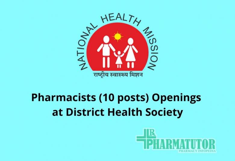 Pharmacists Openings at District Health Society