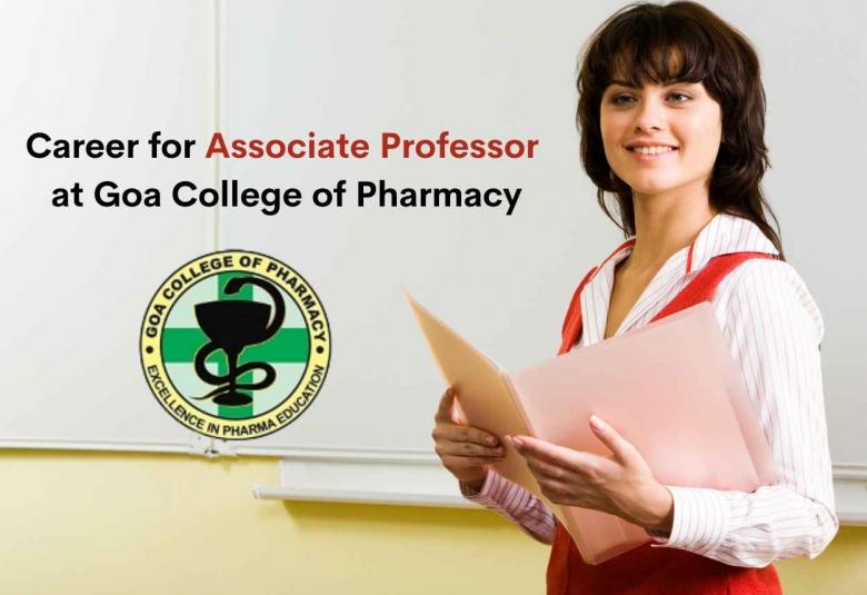 Career for Associate Professor at Goa College of Pharmacy