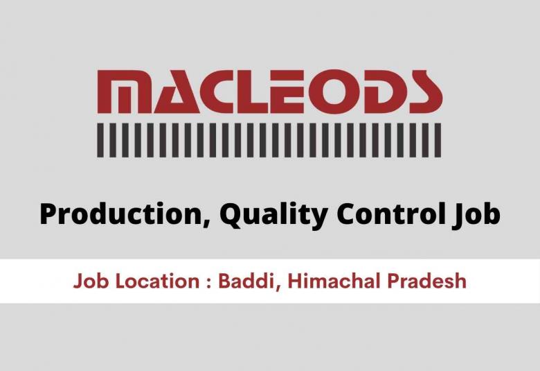 Production, Quality Control Job at Macleods