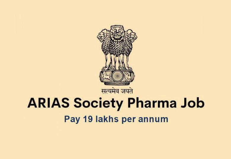 ARIAS Society invites application for Incubation and Entrepreneurship Development Manager | B.Pharm apply