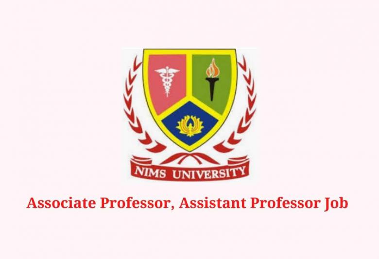 Vacancy for Associate Professor, Assistant Professor at Nims Institute of Pharmacy