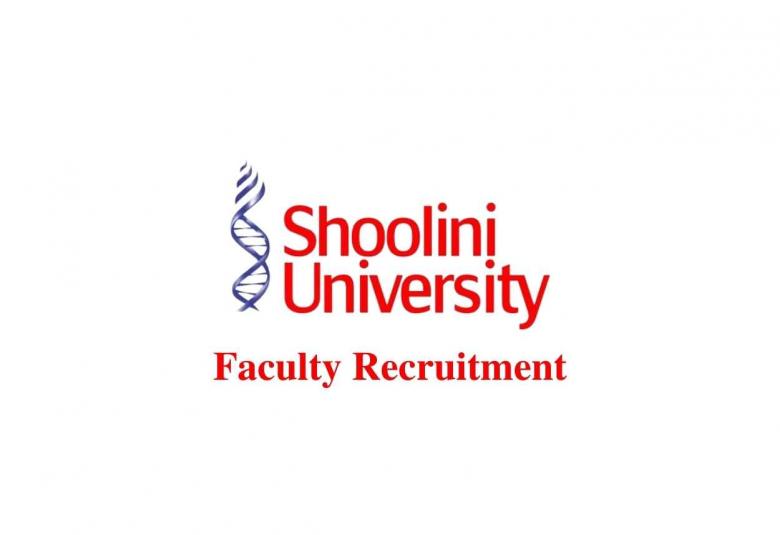Faculty Recruitment at Shoolini University