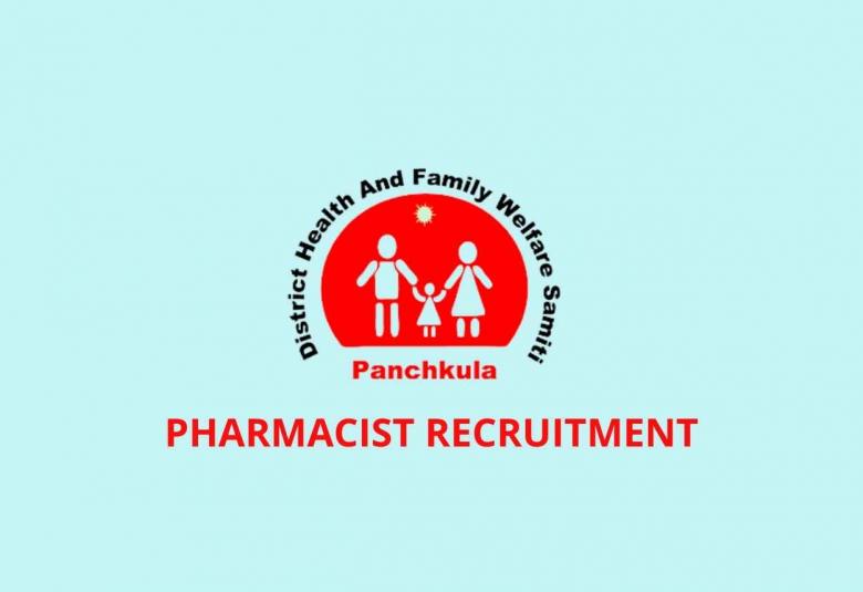 Job for Pharmacist at District Health and Family Welfare Society, Panchkula