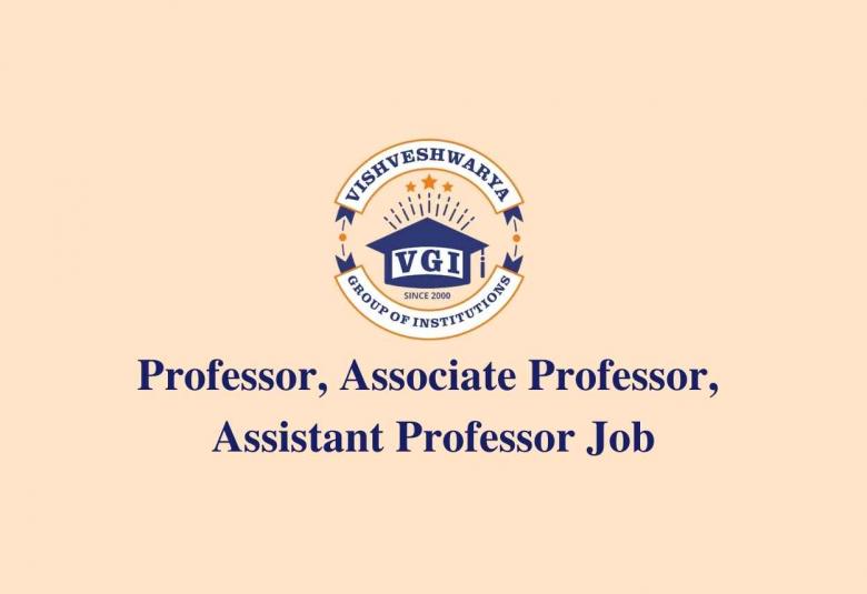 Job for Professor, Associate Professor, Assistant Professor at Vishveshwarya Group of Institutions