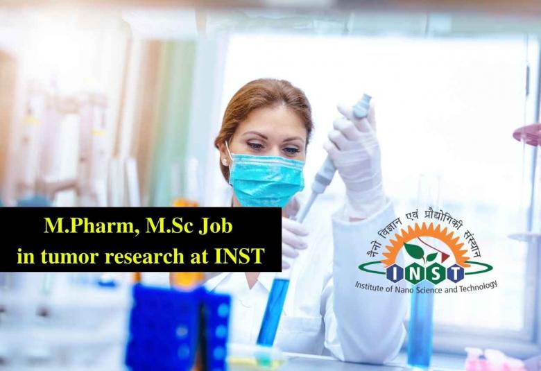 M.Pharm, M.Sc Job in tumor research at Institute of Nano Science and Technology