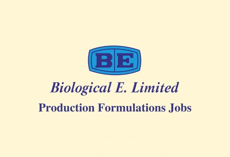 Production Formulations Jobs at Biological E
