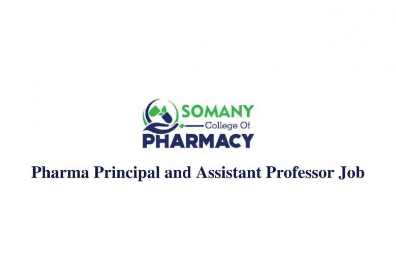 Job for Principal and Assistant Professor at Somany College of Pharmacy