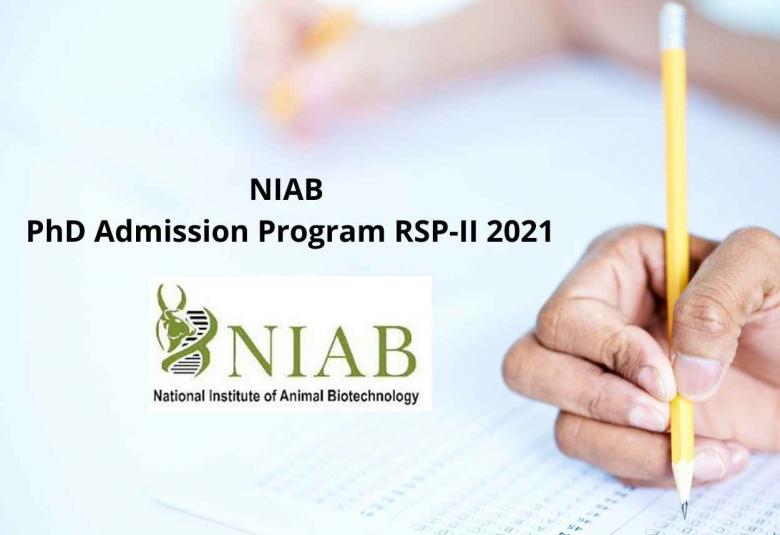 NIAB PhD Admission Program RSP-II 2021